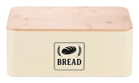 Relaxdays 4052025856571 bread box Rectangular Beige, Light brown Bamboo, Metal