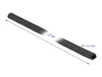 Delock Gewebeschrumpfschlauch 2 m x 6 mm Schwarz - Detailfarbe: Schwarz - Länge: 2 m - Durchmesser: 6 mm - Material: Polyester - Polyolefin
