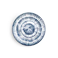 Ibili Teller-Set Zeeland 26.8-20-19.2 cm 12 Stück, Blau/Weiss - Material: Porzellan - Teller Typ: Speise-Service - Detailfarbe: Weiss - Blau - Verpackungseinheit: 1 Stück - Form: Rund