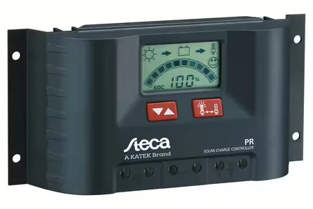 Steca Solarladeregler PR 1010 - Ausgangsspannung von: 12 V - Ausgansspannung bis: 24 V - Gewicht: 0.35 kg - Reglerart: PWM - Eingangsspannung bis: 47 V - Eingangsspannung von: 13 V