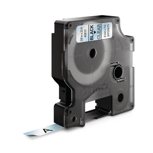 DYMO D1 Schriftband 40910 9mmx7.0m schwarz->transp.
