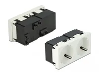 Easy 45 Schutzkontakt-Steckdose 2-fach 45°-Anordnung 45 x 45 mm 5 Stück