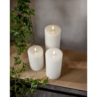 Star Trading LED-Kerze Pillar Flow Big, 17.5 cm, Weiss - Betriebsart: Batteriebetrieb - Fernbedienung: Nein - Aussenanwendung: Nein - Höhe: 17.5 cm - Timerfunktion: Ja - Set: Nein