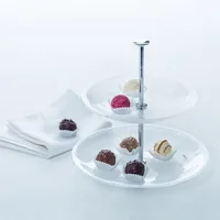 Leonardo Etagere Pralina Transparent - Produkttyp: Etagere - Materialtyp: Glas - Material: Glas - Detailfarbe: Transparent - Anzahl Etagen: 2 × - Stapelbar: Nein