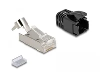 Delock Stecker RJ45, S/FTP, Cat.8.1 25 Stück, Transparent - Kabelschirmung: S/FTP - Montageart: Crimpzange RJ45 (Litze) - Kabelart: Rangierkabel (Litze) - Detailfarbe: Transparent - Leiterquerschnitt AWG: 24 - Verpackungseinheit: 25 Stück