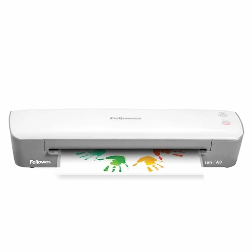 Fellowes Laminiergerät ION A3, für 80-125 Mikron - Aufheizzeit: 4 min - Laminierverfahren: Heisslamination - Ausstattung: Auto Abschaltfunktion - Maximale Folienstärke: 125 µm - Medienformat: A3 - Set: Nein