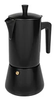 FURBER Espressokocher Chicchi 10 Tassen, Schwarz - Material: Edelstahl - Kompatible Kochfelder: Glaskeramik - Gas - Induktion - Elektro - Detailfarbe: Schwarz - Anzahl Tassen: 10 × - Betriebsart: Manueller Betrieb