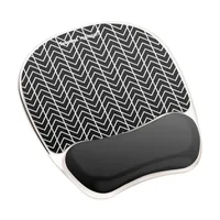 Fellowes Workplace Mausmatte Photo Gel mit Handgelenkauflage - Tiefe: 230 mm - Breite: 202 mm - Detailfarbe: Schwarz - Weiss - Form: Rund - Höhe: 15 mm - Handgelenkauflage: Ja