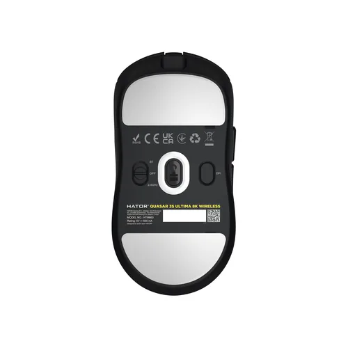 HATOR Quasar 3S Ultima 8K Wireless (HTM660) Black mouse Right-hand RF Wireless + Bluetooth + USB Type-C 30000 DPI