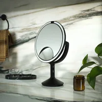Simplehuman Kosmetikspiegel mit Sensor Trio 25 cm, Schwarz - Vergrösserung: 1 × - 5 × - 10 × - Detailfarbe: Schwarz - Form: Rund - Wandhalterung: Nein