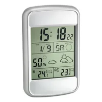 TFA Dostmann Wetterstation Look, Silber - Funktionen: Aussentemperatur - Uhrzeitanzeige - Innentemperatur - Mondphasen - Display - Aktuelle Wetterlage - Set: Nein - Typ: Wetterstation