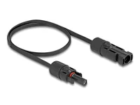 Delock DL4 Solar Flachbandkabel Stecker zu Buchse 60 cm schwarz