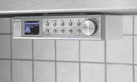 soundmaster Küchenradio IR1500SI Silber - Radio Tuner: Internetradio - FM - DAB+ - Stromversorgung: Netzbetrieb - Detailfarbe: Silber - Ausstattung: Sleep-Timer - Equalizer - Display - Weckfunktion - Schlummerfunktion - Freisprechfunktion - Senderspeicher