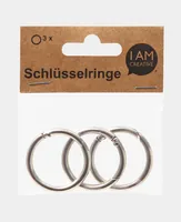 lalana Schlüsselanhänger 36 x 4 mm, 3 Stück - Detailfarbe: Silber