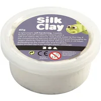 Creativ Company Modelliermasse Silk Clay 40 g Weiss - Packungsgrösse: 40 g - Set: Nein - Anwender: Kinder - Hobbyanwender - Detailfarbe: Weiss - Modelliermasse Art: Modelliermasse - Trocknung: Lufttrocknend