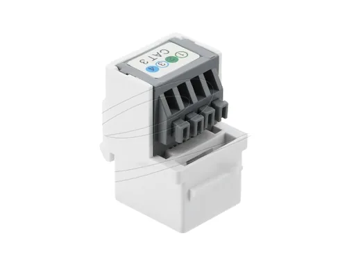 Delock Keystone-Modul RJ11 Buchse zu Terminalblock 4 Pin - Modultyp: Keystone - Anschluss Front: Buchse RJ-11 - Anschluss Rück: Terminalblock - Medientyp: Keystone - Telefonie - Schirmung: Nein - Detailfarbe: Weiss