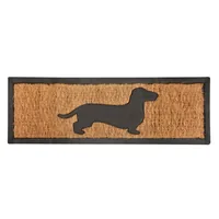 Esschert Design Fussmatte Dackel 25.3 cm/75 cm x 75.1 cm - Nachhaltigkeit: Nicht angegeben - Motiv: Hund - Detailfarbe: Braun - Schwarz - Breite: 25.3 cm - 75 cm - Länge: 75.1 cm - Detailmaterial: Gummi - Kokos