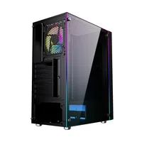 Gembird Fornax 2500 ARGB Gaming ATX computer case, Midi Tower, backlight,  Black