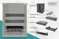 DIGITUS Netzwerk-Set 254 mm 10-9HE, 312x300mm B x T