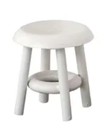 Bottsa Mini-Figur Hocker 5 cm - Detailfarbe: Weiss - Material: Holz - Verpackungseinheit: 1 Stück - Motiv: Möbelstück - Anlass: Basteln