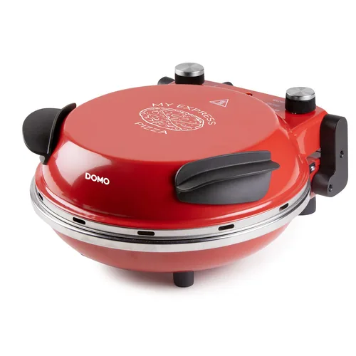 Domo Pizzaofen DO9284PZ - Anzahl Personen: 1 - Detailfarbe: Rot - Leistung: 1200 W - Produkttyp: Pizzamaker