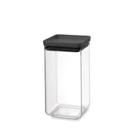 Brabantia Vorratsbehälter Tasty 1.6 l, Schwarz/Transparent - Produkttyp: Vorratsbehälter - Materialtyp: Kunststoff - Material: Silikon - Detailfarbe: Transparent - Schwarz - Mikrowellenfest: Nein - Spülmaschinenfest: Ja