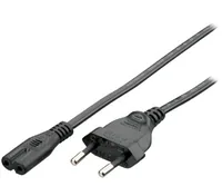 Equip Stromkabel 2pin Euro ->C7 StBu schwarz 1.80m PVC Polybeutel