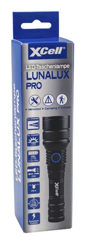 XCell LED-Taschenlampe LUNALUX PRO inkl. 1x Akku 1400 Lumen
