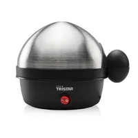 Tristar Eierkocher EK-3076 7, Schwarz/Silber - Automatische Temperaturkontrolle: Nein - Detailfarbe: Silber - Schwarz - Anzahl Eier: 7 - Einstellbarer Härtegrad: Nein