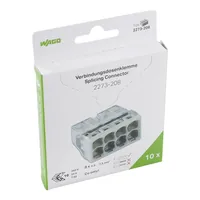 WAGO Steckklemme COMPACT 8 x 0.5-2.5 mm², 10 Stück - Verwendung Klemmen: Drähte - E-Nr.: 55103100 - Typ: Klemme - Klemmstellen: 8 × - Detailfarbe: Grau - Eigenschaften Hausinstallation: Steckklemme