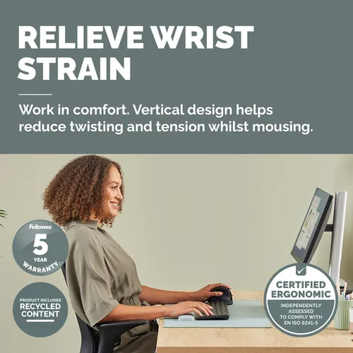 Fellowes Breyta Plus+ Ergonomic Vertikale Maus M Linkshänder