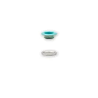 Prym Ösen mit Scheiben, 8 mm Mint, Silber - Verpackungseinheit: 32 Stück - Detailfarbe: Silber - Mint - Produkttyp: Ösen