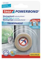 tesa Powerbond Montageband Transparent 5m 19mm