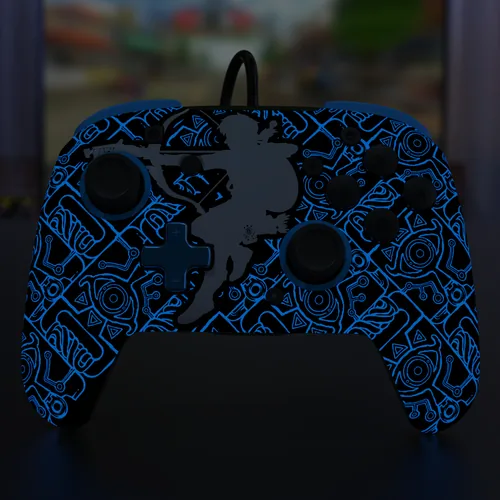 PDP Rematch Wired Controller 500-134-SKSG NSW,Shoot,Glow in the Dark