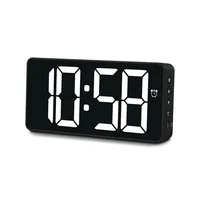 Hama Digitalwecker Bali Schwarz - Funktionen: Alarm - Schlummertaste - Ausstattung: Zeit - Innentemperatur - Kalender - Datum - Displaytyp: Digital - Detailfarbe: Schwarz - Funksignal: Ja - Betriebsart: Netzbetrieb