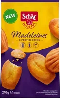 Dr.Schär Madeleines glutenfrei 240 g - Produkttyp: Kuchen - Nährwertangabe pro: 100 g - Energiegehalt (in kj): 1959 KJ - Energiegehalt (in kcal): 468 Kcal - Fett: 25 g - Gesättigte Fettsäuren: 2.4 g