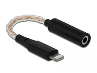 Delock Audio Adapter 8 Pin Lightning™ Stecker DAC 24 Bit/48 kHz Hi-Res zu 3,5 mm 4 Pin Klinkenbuchse 10,5 cm