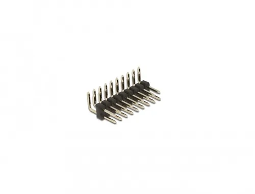 Stiftleiste 10 Pin, Rastermaß 2,54 mm, 2-reihig, gewinkelt, 5 Stück
