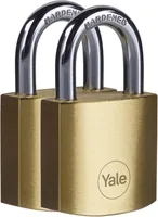 Yale Vorhängeschloss Y110B 35/20 2er-Set Gold Messing/Stahl - Schlossart: Vorhangschloss - Set: Ja - Aussenanwendung: Ja