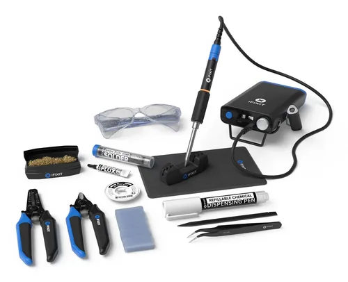 Fixhub Power Series Löt-Werkzeugset (schwarz/blau, 100 Watt, USB-C, Powerstation)