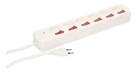 Max Hauri Steckdosenleiste Multi-Switch Weiss 6 x T13 - Einsatzgebiet: Indoor - Detailfarbe: Weiss - Kinderschutz: Keine Angaben - Steckertyp Ausgang: T13 - Schalter: Ja - Steckdosenanzahl: 6