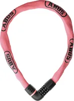 Abus Kettenschloss Tresor 6807C/110 Rosa - Schlossart: Kettenschloss - Länge: 1100 mm - Schliesssystem: Zahlencode - Sportart: Velo - Farbe: Rosa