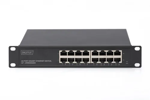 DIGITUS 10"" Switch 16-Port Gigabit Ethernet Unmanaged