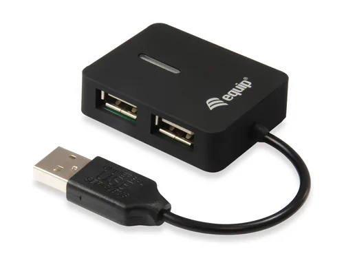 Equip 4-Port USB-A2.0-Hub->4xUSB-A 2.0 Reiseversion 480Mbps