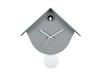 KARLSSON Wanduhr Retro Cuckoo 25.5 x 25.8 cm, Mausgrau - Uhrtyp: Analog - Betriebsart: Batteriebetrieb - Funksignal: Nein - Funktionen: Zeit - Form: Diverse - Detailfarbe: Grau