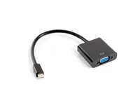Lanberg AD-0006-BK video cable adapter 0.2 m VGA (D-Sub) Mini DisplayPort Black