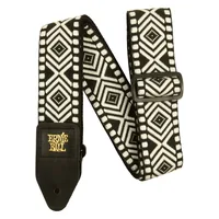 Ernie Ball Gitarrengurt 5343 Jacquard – White Savannah - Detailfarbe: Weiss-Schwarz - Material: Leder - Polypropylen (PP)