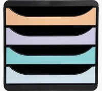 EXACOMPTA Schubladenbox Aquarel A4+ 3104296D Big Box, schwarz/glossy