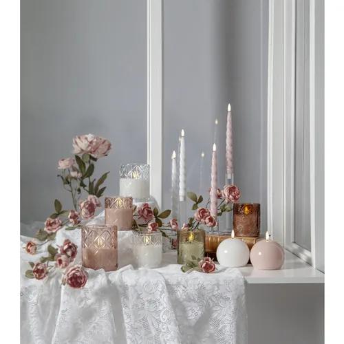 Star Trading LED Dinner Candle 2 Pack Flamme Shine Pink