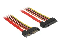 Delock SATA3-Kabel 3.3/5/12 Volt Verlängerung 10 cm - Datenanschluss Seite A: SATA mit Strom - Datenanschluss Seite B: SATA mit Strom - Detailfarbe: Rot - Anzahl Ausgänge: 1 × - Winkelstecker: Nein - Kabellänge: 10 cm